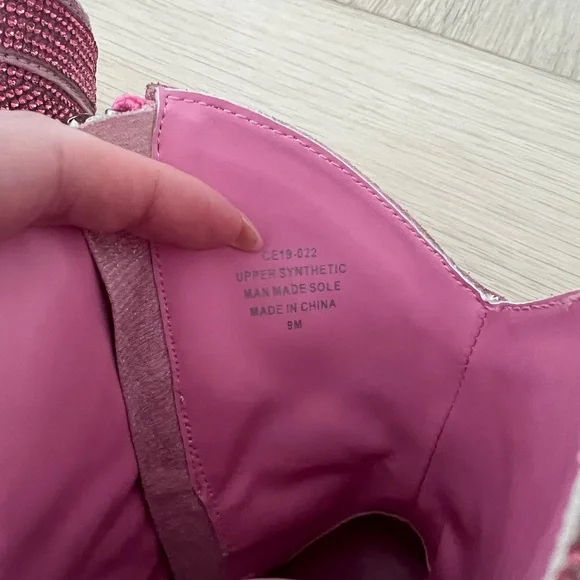Pink Rhinestone Western Boots - Picture 4 of 8